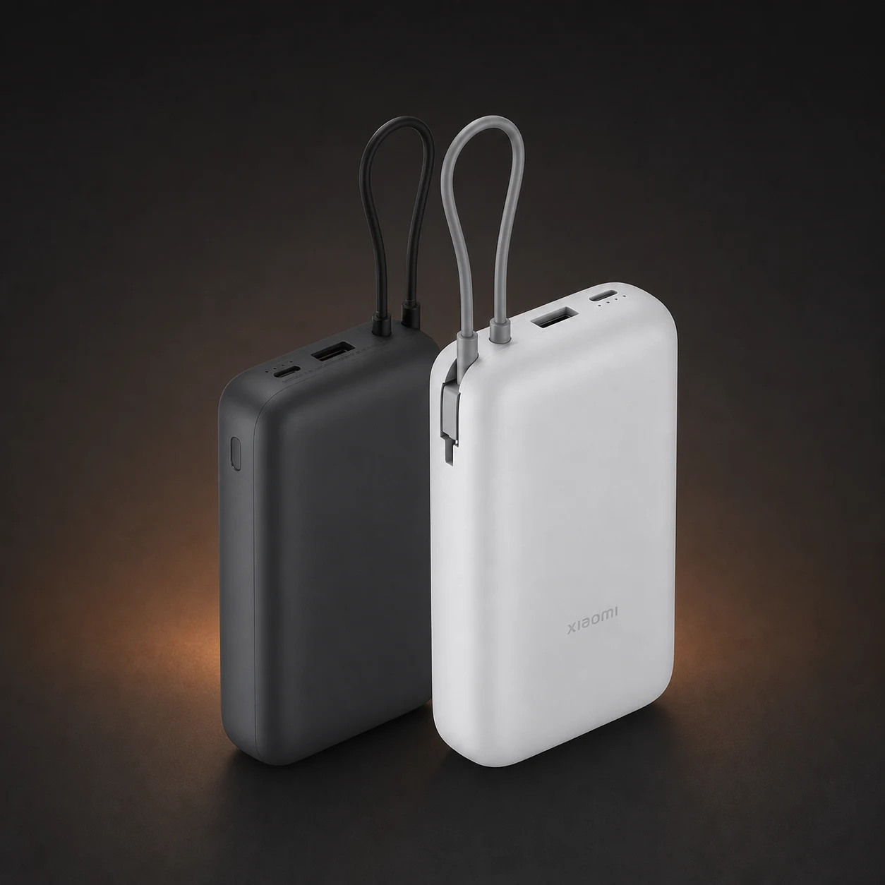 Xiaomi Power Bank 20000mAh (cable integrado), modelos negro y blanco